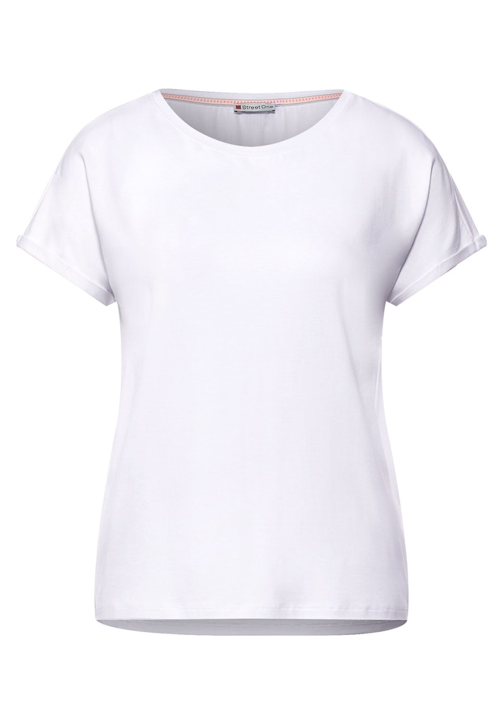 Street One Damen kaufen Unifarbe bequem bei in T-Shirt online white T-Shirt