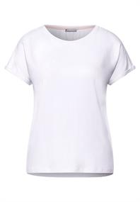 T-Shirt in Unifarbe white