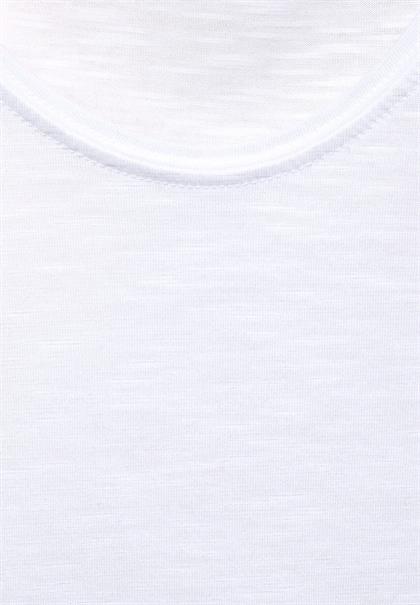 T-Shirt in Unifarbe white