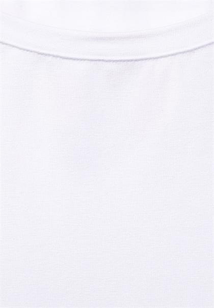 T-Shirt in Unifarbe white