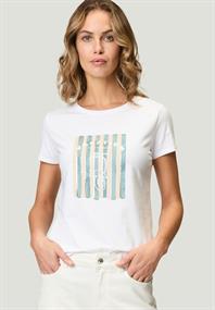 T-Shirt mit Aufdruck patch whiteblue
