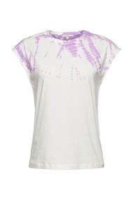 T-Shirt mit Batik-Färbung off white