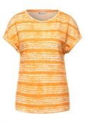 T-Shirt mit Batik Streifen sunset yellow