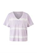 T-Shirt mit Batikmuster lila
