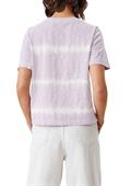 T-Shirt mit Batikmuster lila