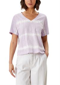 T-Shirt mit Batikmuster lila