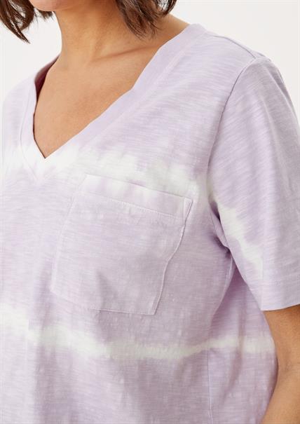 T-Shirt mit Batikmuster lila