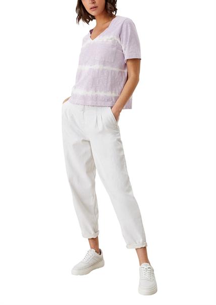 T-Shirt mit Batikmuster lila