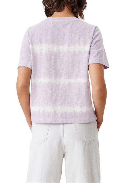 T-Shirt mit Batikmuster lila