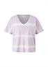 T-Shirt mit Batikmuster lila