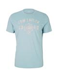 T-Shirt mit Bio-Baumwolle mit Textprint calm cloud blue