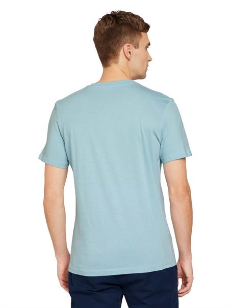 T-Shirt mit Bio-Baumwolle mit Textprint calm cloud blue