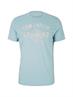T-Shirt mit Bio-Baumwolle mit Textprint calm cloud blue