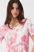 T-Shirt mit Blumen pink smoothie gemustert