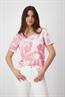 T-Shirt mit Blumen pink smoothie gemustert