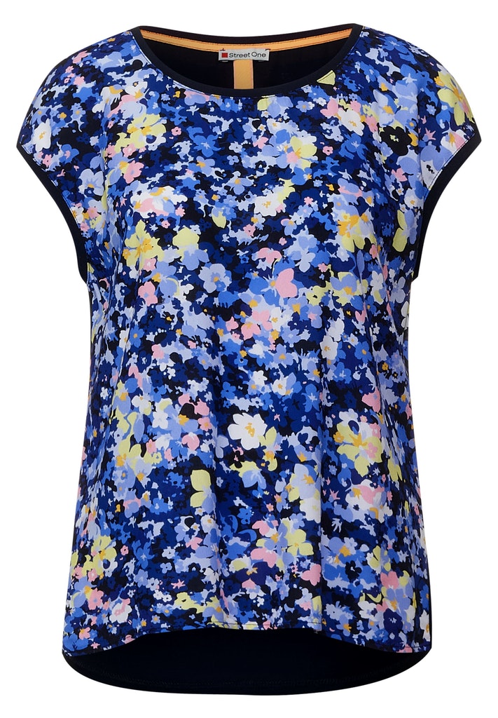 Street One Damen T-Shirt A317851 Grand Blue - größe