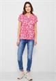 T-Shirt mit Blumenmuster strawberry red