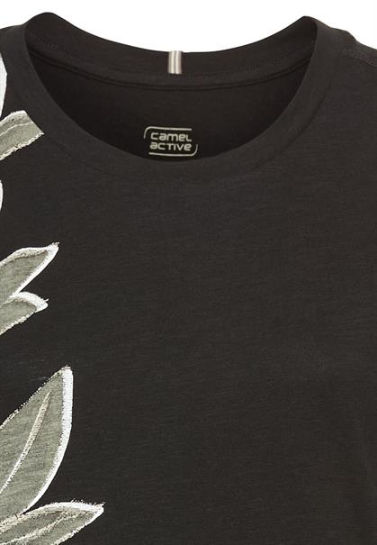 T-Shirt mit Blumenprint aus Baumwolle caviar flower placem