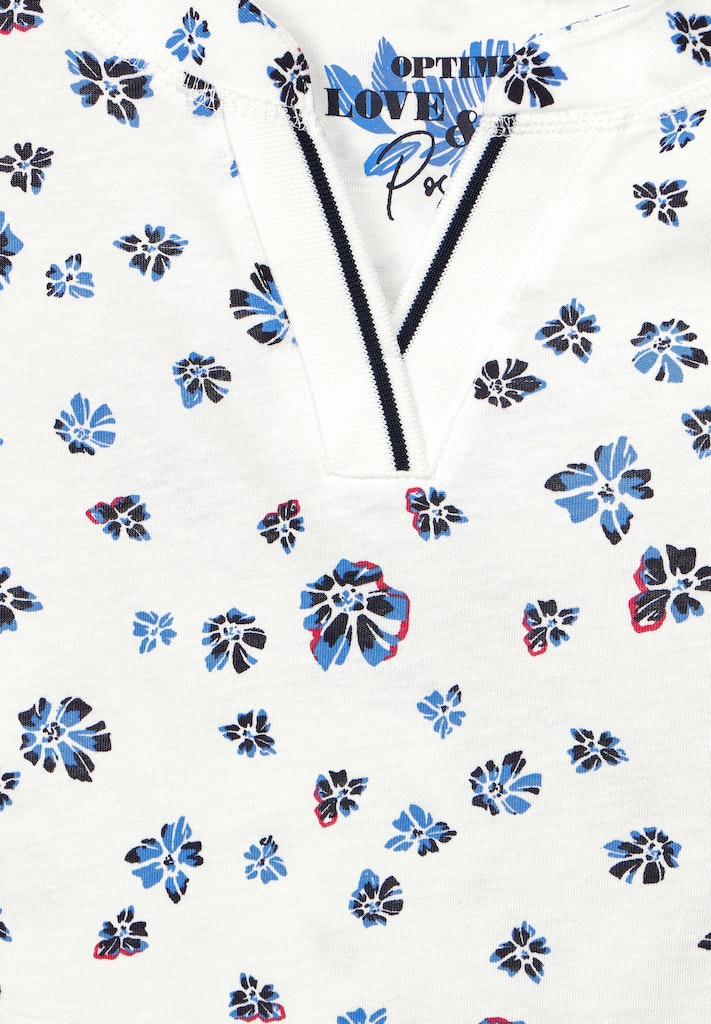Cecil Damen T-Shirt T-Shirt mit Blumenprint vanilla white bequem online  kaufen bei