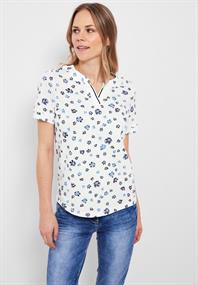 T-Shirt mit Blumenprint vanilla white