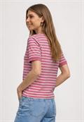 T-Shirt mit Boat Neck und Streifen blush berry