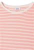 T-Shirt mit Boat Neck und Streifen coral