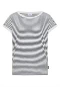 T-Shirt mit Boat Neck und Streifen palm breeze green