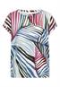 T-Shirt mit Boatneck und Grafikprint palm breeze green