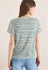 T-Shirt mit Boatneck und Streifen just khaki