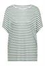 T-Shirt mit Boatneck und Streifen just khaki