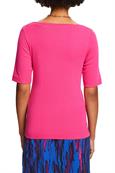 T-Shirt mit Bootausschnitt pink fuchsia