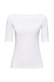 T-Shirt mit Bootausschnitt white