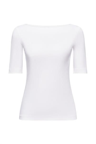 T-Shirt mit Bootausschnitt white