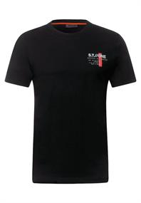 T-Shirt mit Brustprint black