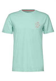 T-Shirt mit Brustprint light turquoise