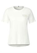 T-Shirt mit Brustprint vanilla white