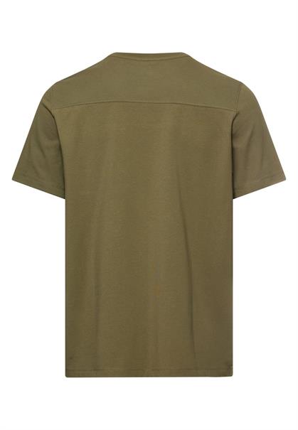T-Shirt mit Brusttasche deep olive