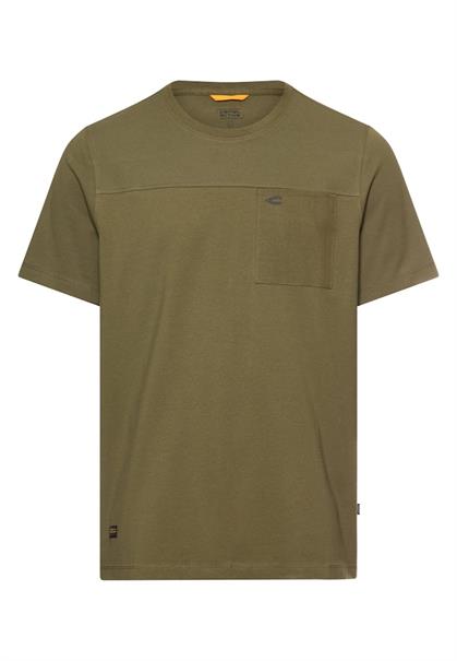 T-Shirt mit Brusttasche deep olive