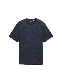 T-Shirt mit Brusttasche sky captain blue stripy inject