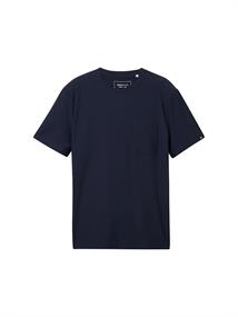 T-Shirt mit Brusttasche sky captain blue