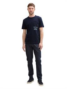T-Shirt mit Brusttasche sky captain blue