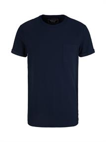 T-Shirt mit Brusttasche sky captain blue