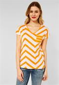 T-Shirt mit Brusttasche sunset yellow