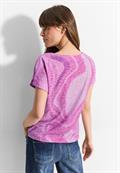 T-Shirt mit Burn Out Look bloomy pink