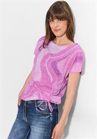 T-Shirt mit Burn Out Look bloomy pink
