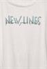 T-Shirt mit Burn-Out Muster vanilla white