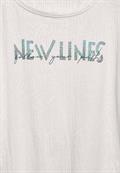 T-Shirt mit Burn-Out Muster vanilla white