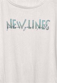T-Shirt mit Burn-Out Muster vanilla white