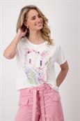 T Shirt mit City Print weiß