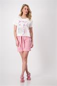 T Shirt mit City Print weiß